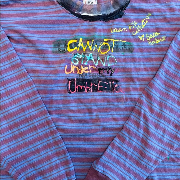 1 of 1 handpainted bdg tee by Sara haber - Picture 5 of 5